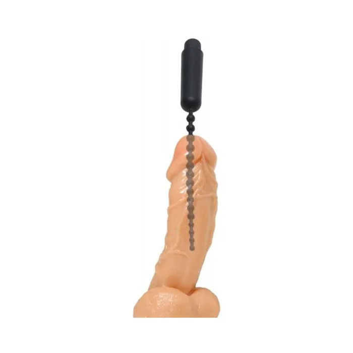 Fairvillacom Dark Rod Vibrating Beaded Silicone Sound Female Sex Toys