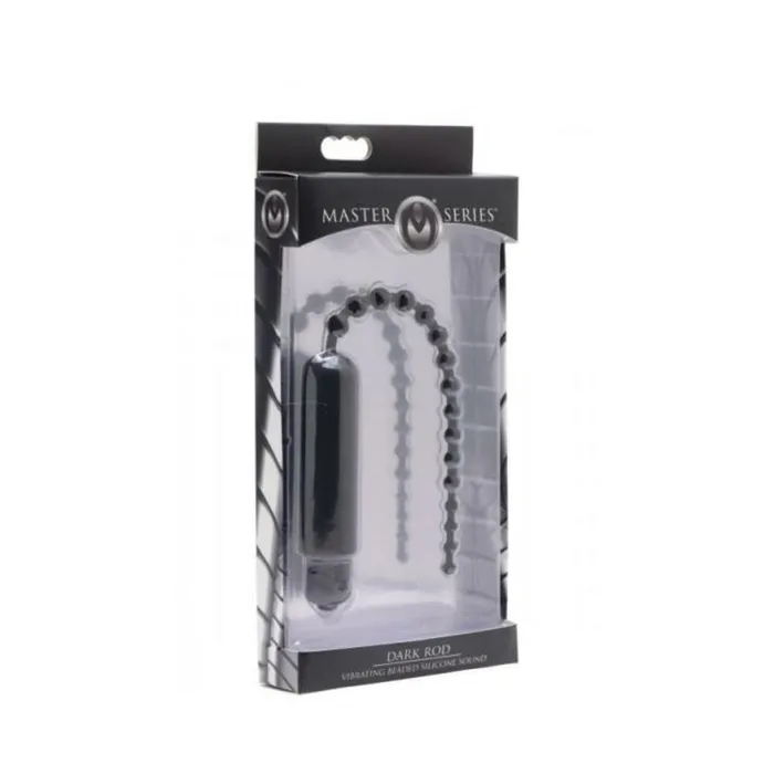 Fairvillacom Dark Rod Vibrating Beaded Silicone Sound Female Sex Toys
