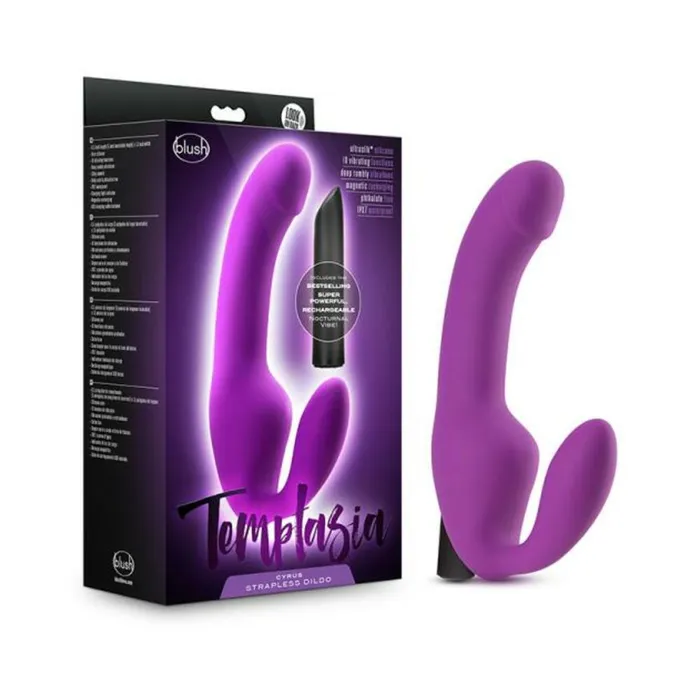 Fairvillacom Dildos Blush Temptasia Cyrus Strapless Silicone Dildo Purple