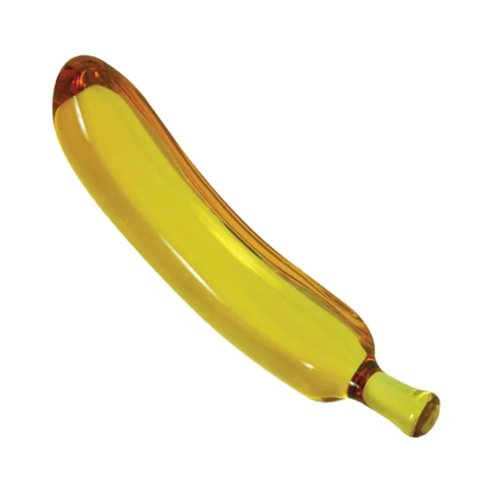 Fairvillacom Dildos Glass Gem Amber Banana