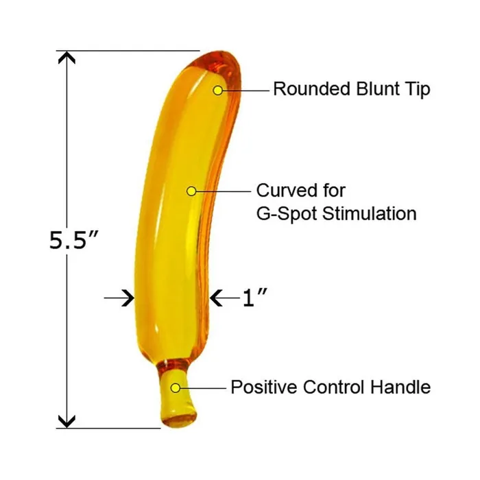 Fairvillacom Dildos Glass Gem Amber Banana Fairvillacom Dildos Glass Gem Amber Banana