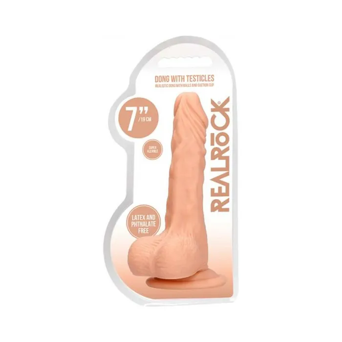 Fairvillacom Dildos Real Rock Realistic Dildo With Balls 7 17 Cm Vanilla