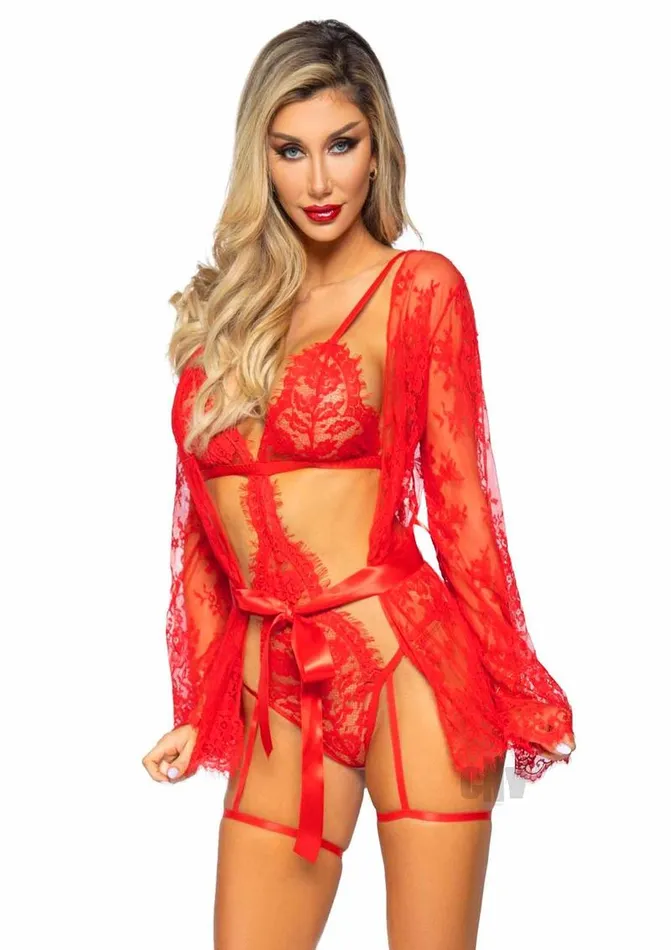 Fairvillacom Eyelash Lace Garter Teddy 3pc Lg Red Vibrators