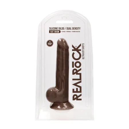 Fairvillacom Female Sex Toys Realrock Ultra 95 Silicone Dildo Brown