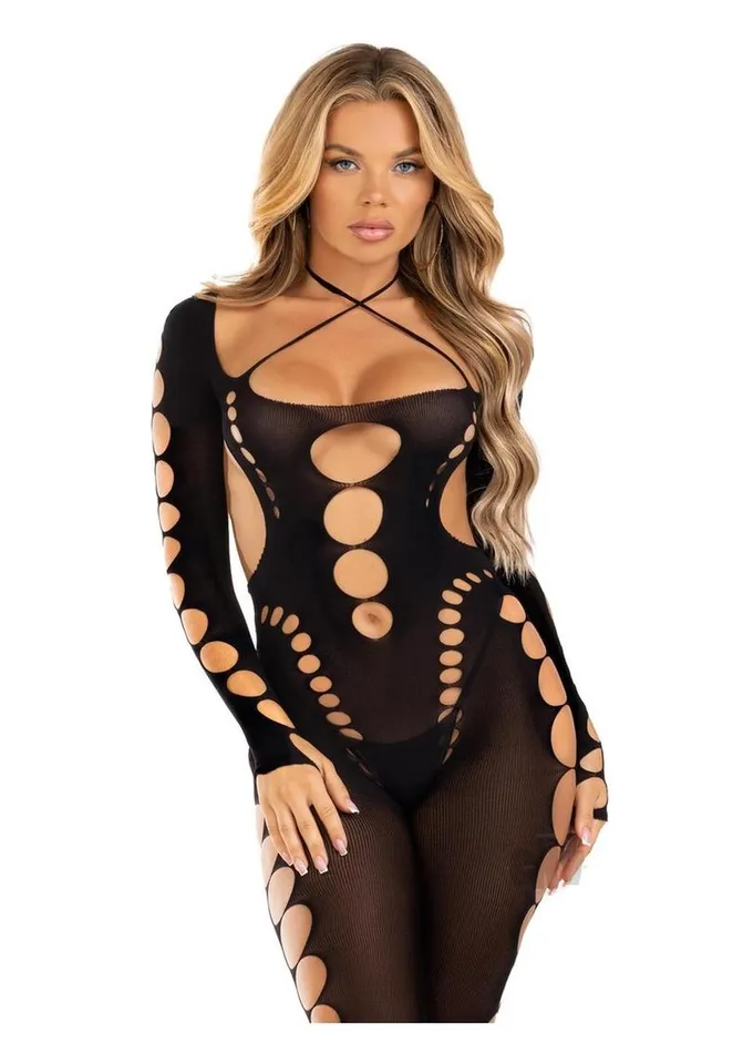 Fairvillacom Female Sex Toys Seamless Opaque Cut Footless Body Os Blk