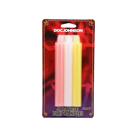 Fairvillacom Japanese Drip Candles Pack of 3 PinkWhiteYellow Vibrators