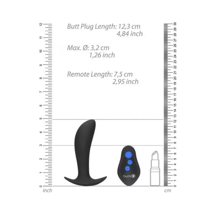Fairvillacom Male Sex Toys Estim Vibr Butt plug with remote Blac
