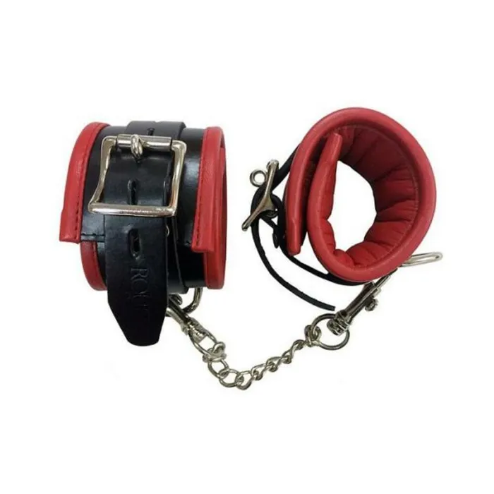 Fairvillacom Restraints Rouge Padded Wrist Cuffs Black Red