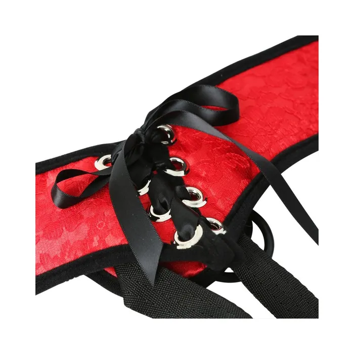 Fairvillacom Sportsheets Red Lace Corsette Strap On Female Sex Toys