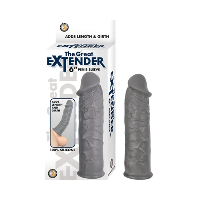 Fairvillacom The Great Extender 6 inches Penis Sleeve Gray Male Sex Toys Fairvillacom The Great Extender 6 inches Penis Sleeve Gray Male Sex Toys