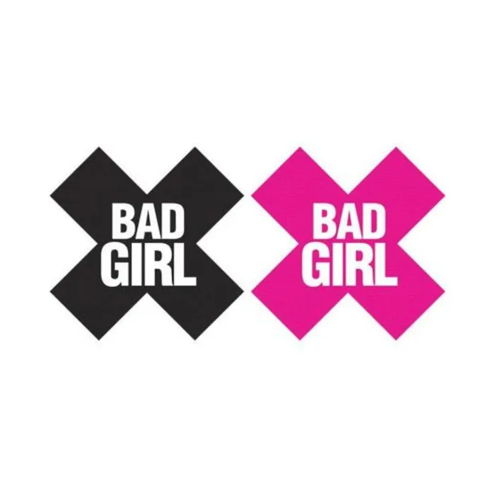Fairvillacom Vibrators Bad Girl X Pasties 2 Pairs 1 Black 1 Pink