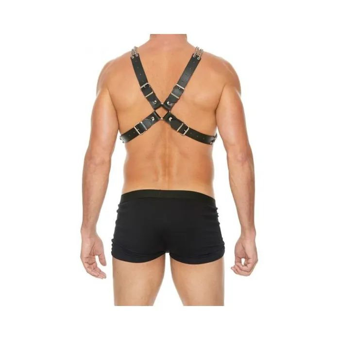 Fairvillacom Vibrators Shots Uomo Chain Chain Harness Black