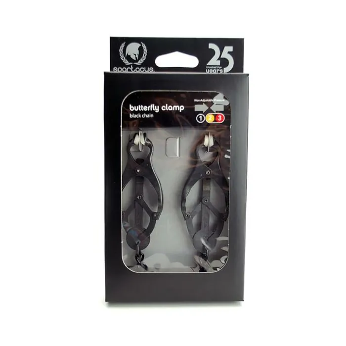 Female Sex Toys Black Butterfly Nipple Clamps With Chain Fairvillacom