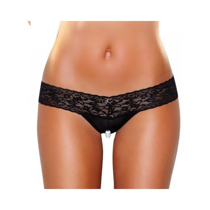 Hustler Stimulating Panties Pearl Beads Black SM Fairvillacom Anal