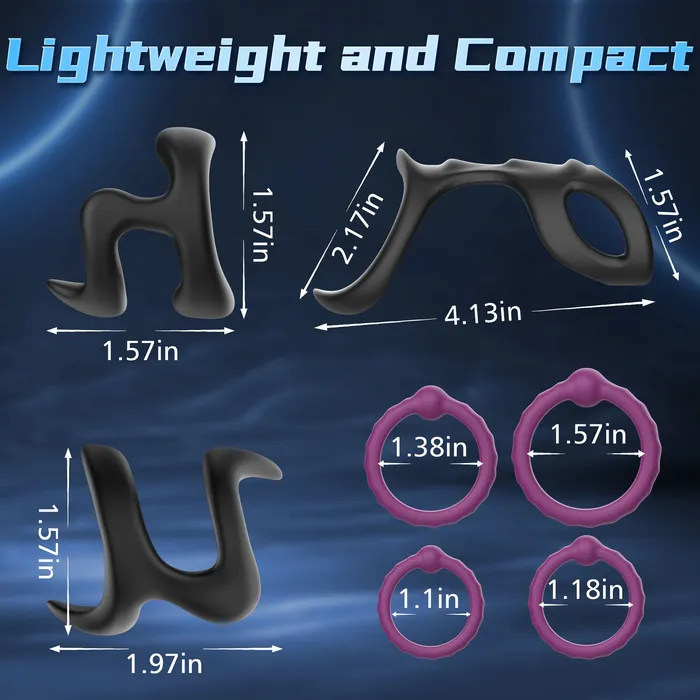 KERERO Male Sex Toys Liquid Silicone Penis Ring Set