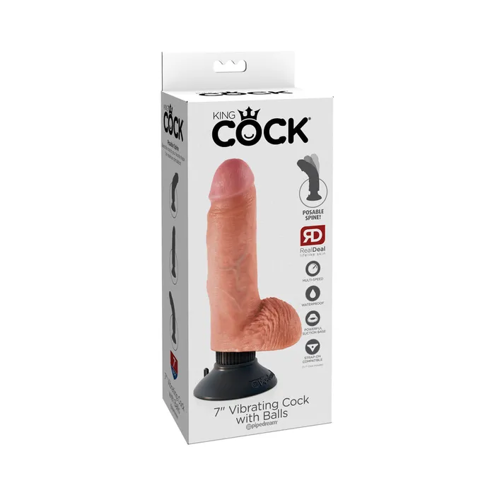 King Cock 7 inches Vibrating Cock with Balls Beige Fairvillacom Dildos King Cock 7 inches Vibrating Cock with Balls Beige Fairvillacom Dildos