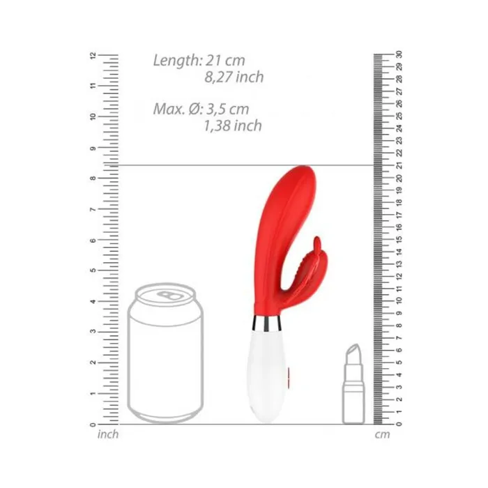 Luna Neon Alexios Ultrasoft Silicone Dual Stimulator Red Fairvillacom Female Sex Toys