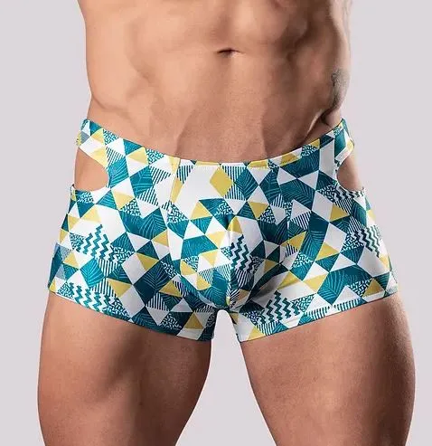 Male Power Lingerie Vibrators CUT IT OUT CUTOUT SHORT BLUE SMALL