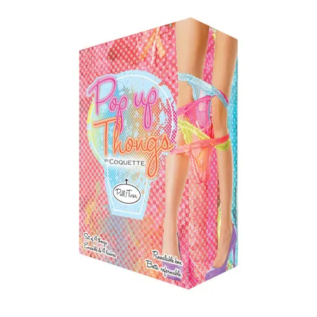 Male Sex Toys Coquette Pop Up Thong 4Pack Assorted Colors OS Fairvillacom