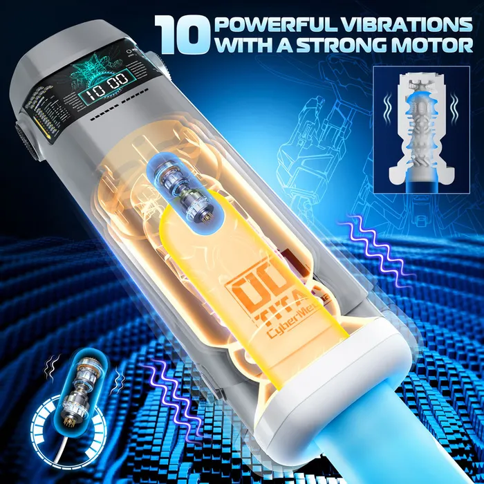 Male Sex Toys CyberSkin BTitan Grey USB Rechargeable Thrusting Vibrating Auto Masturbator with Heater ShhhWndsr Male Sex Toys CyberSkin BTitan Grey USB Rechargeable Thrusting Vibrating Auto Masturbator with Heater ShhhWndsr