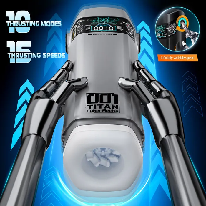 Male Sex Toys CyberSkin BTitan Grey USB Rechargeable Thrusting Vibrating Auto Masturbator with Heater ShhhWndsr Male Sex Toys CyberSkin BTitan Grey USB Rechargeable Thrusting Vibrating Auto Masturbator with Heater ShhhWndsr