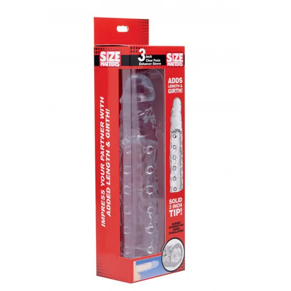 Male Sex Toys Fairvillacom 3 Inches Clear Enhancer Sleeve Penis Extension