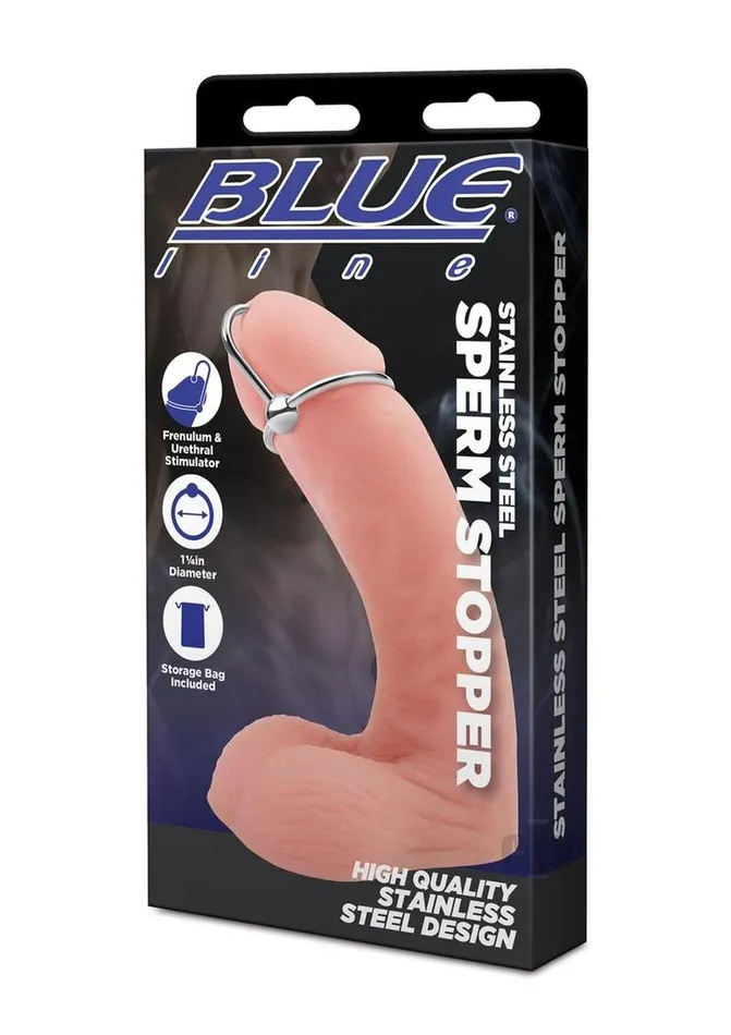 Male Sex Toys Fairvillacom Blueline Steel Sperm Stopper 33mm