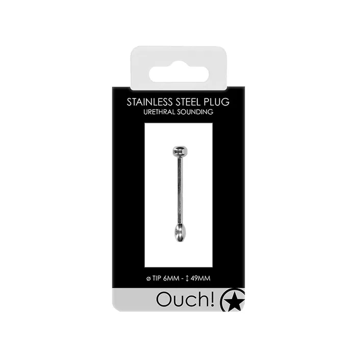 Male Sex Toys Fairvillacom Ouch Urethral Sounding Metal Plug 6mm