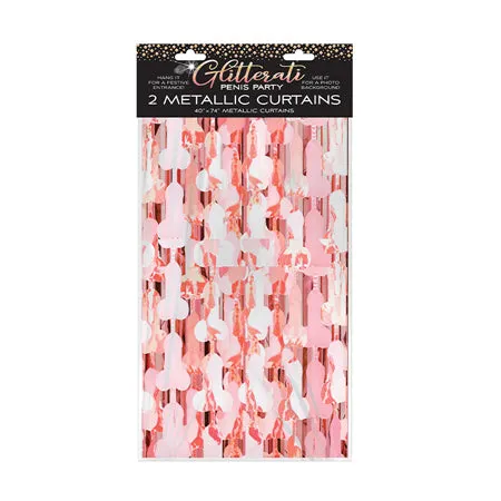 Male Sex Toys Glitterati Penis Foil Curtain Set Of 2 Fairvillacom