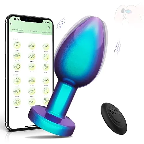 Male Sex Toys NobleSen Vibrating Butt Plug with Metallic Finishing KERERO