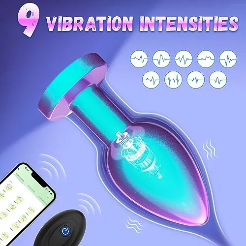 Male Sex Toys NobleSen Vibrating Butt Plug with Metallic Finishing KERERO