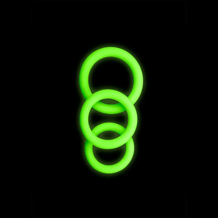 OUCH Glow In The Dark Cock Ring Set ShhhWndsr Male Sex Toys