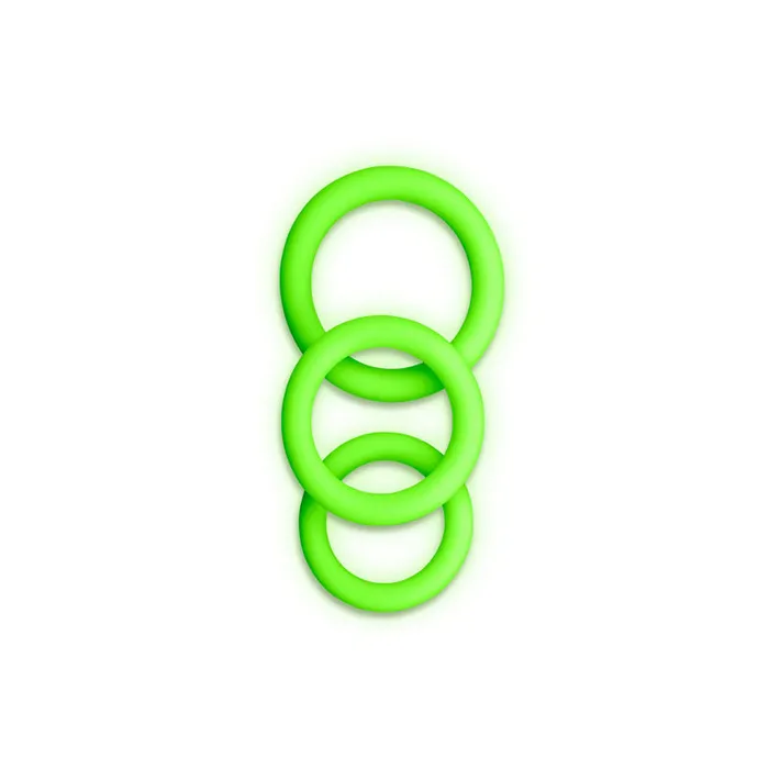 OUCH Glow In The Dark Cock Ring Set ShhhWndsr Male Sex Toys OUCH Glow In The Dark Cock Ring Set ShhhWndsr Male Sex Toys