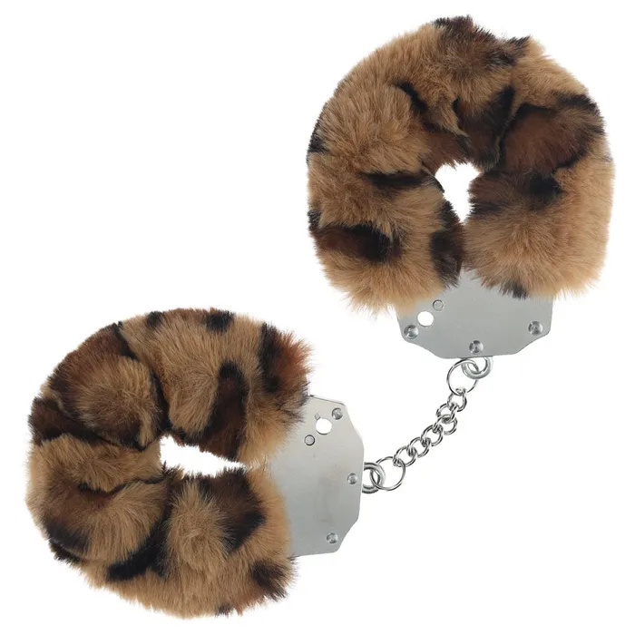 OUCH HeavyDuty Fluffy Cuffs Leopard ShhhWndsr Couples