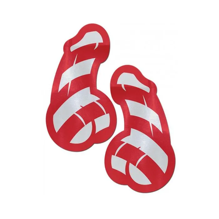 Pastease Candy Cane Dicks Red White Pasties OS Fairvillacom Vibrators