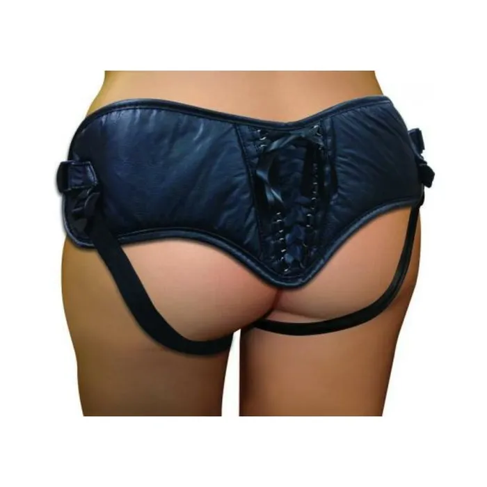 Plus Size PVC Corsette Adjustable Strap On Black Size 12 to 30 Fairvillacom Female Sex Toys