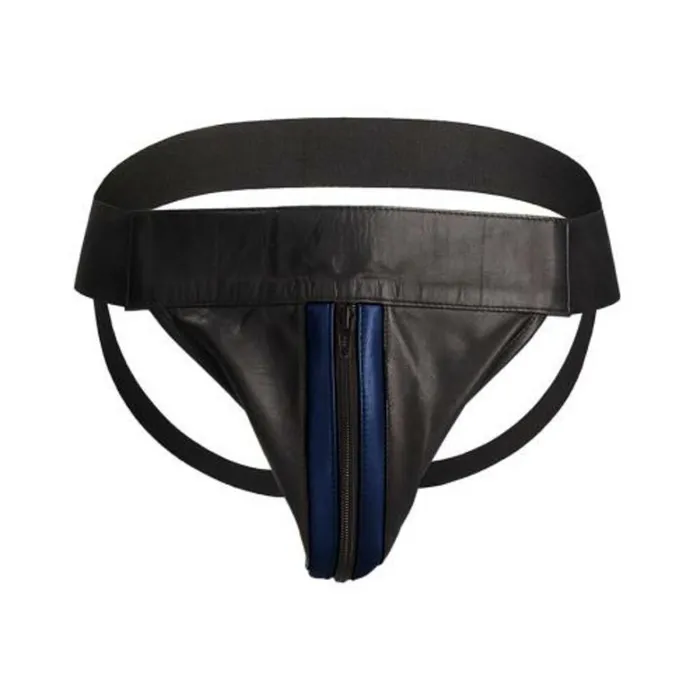 Premium Leather Zipper Front Jock Sm Blackblue Fairvillacom Anal