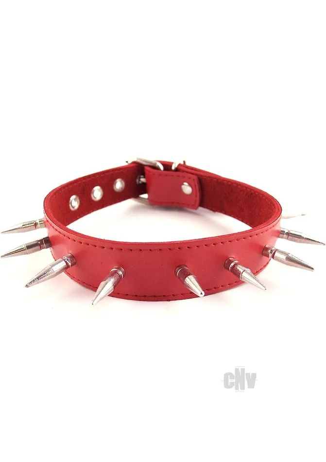 Rouge Spiked Collar Red Fairvillacom Vibrators