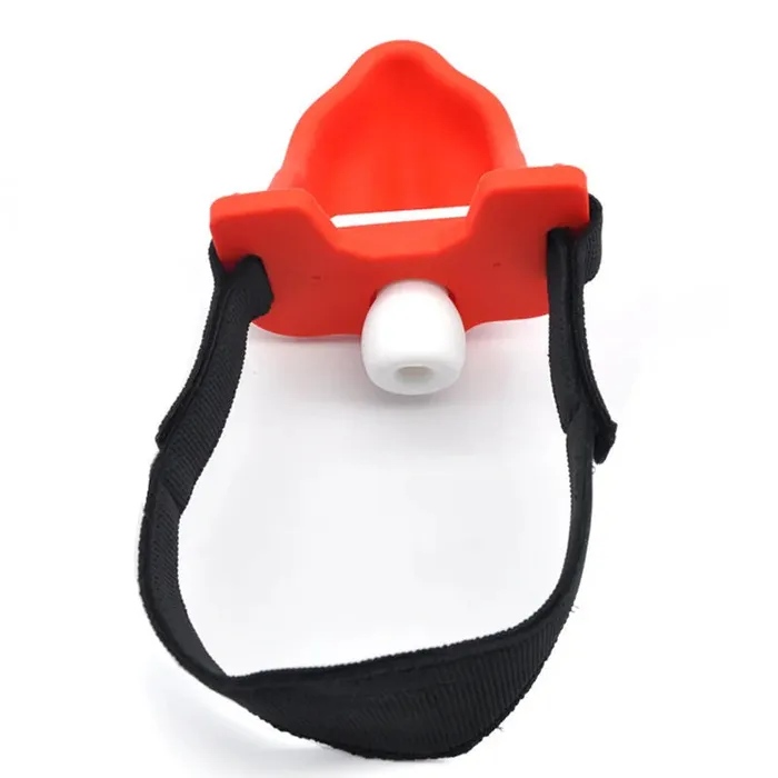 ShhhAE Piss Trough Mouth Gag with changeable inserts Black or Red Anal