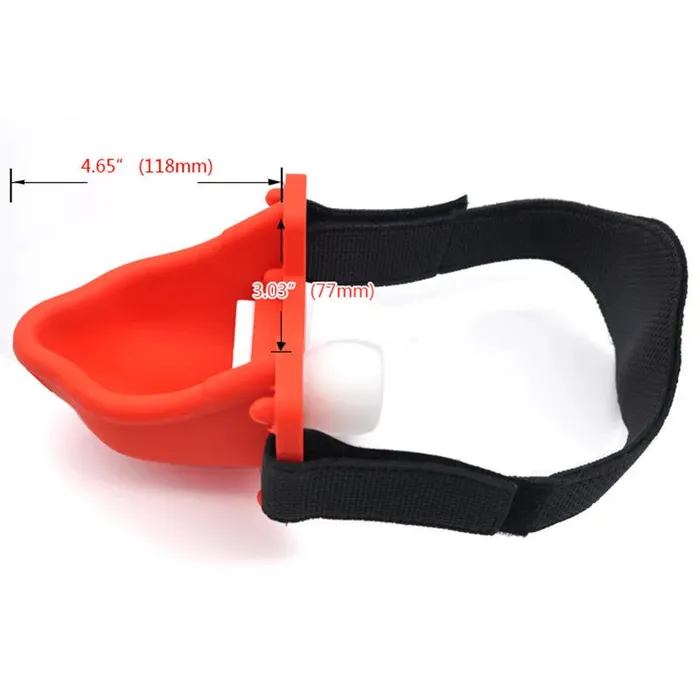 ShhhAE Piss Trough Mouth Gag with changeable inserts Black or Red Anal