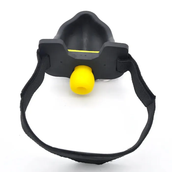 ShhhAE Piss Trough Mouth Gag with changeable inserts Black or Red Anal