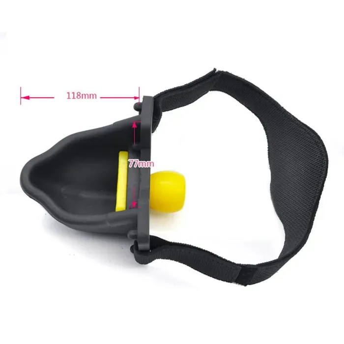 ShhhAE Piss Trough Mouth Gag with changeable inserts Black or Red Anal