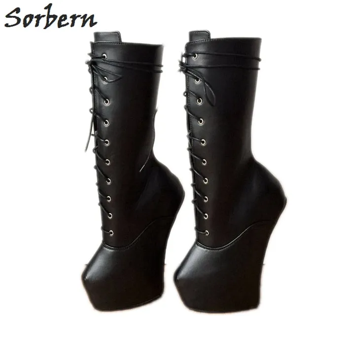 ShhhOb Anal Sorbern Hoof Heel midcalf boot Pointed toe extreme heels for Pony play BDSM ShhhOb Anal Sorbern Hoof Heel midcalf boot Pointed toe extreme heels for Pony play BDSM