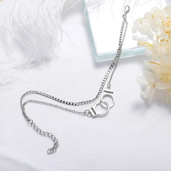 ShhhOb Anklet silver with handcuff clip Male Sex Toys