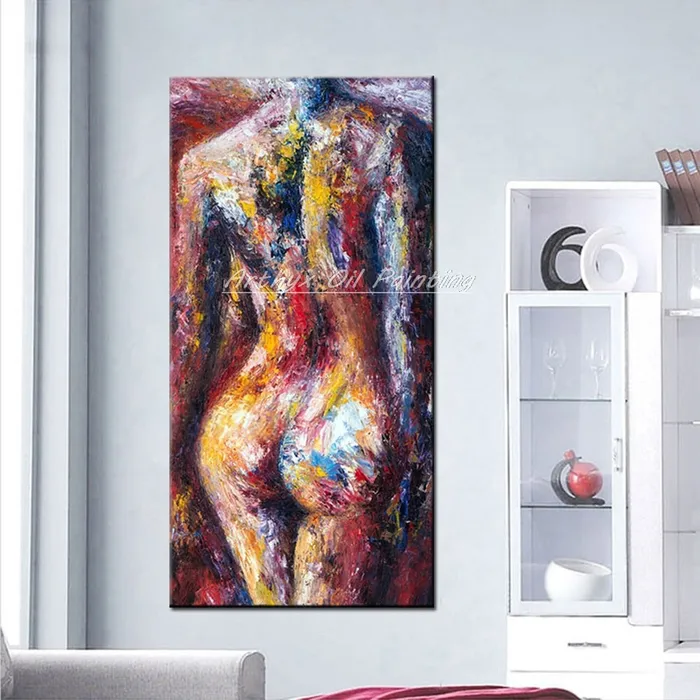 ShhhOb Female Sex Toys Stunning naked rear aspect portrait abstract pastel on canvas