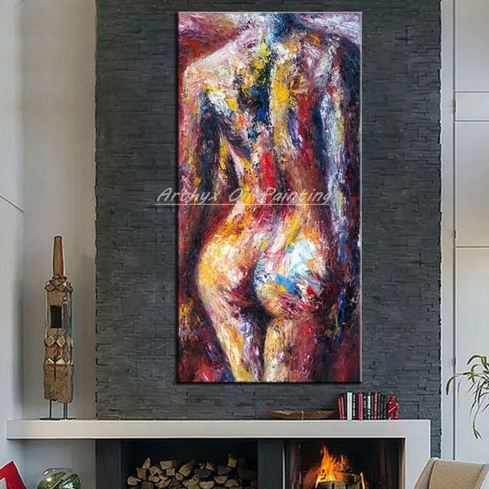 ShhhOb Female Sex Toys Stunning naked rear aspect portrait abstract pastel on canvas