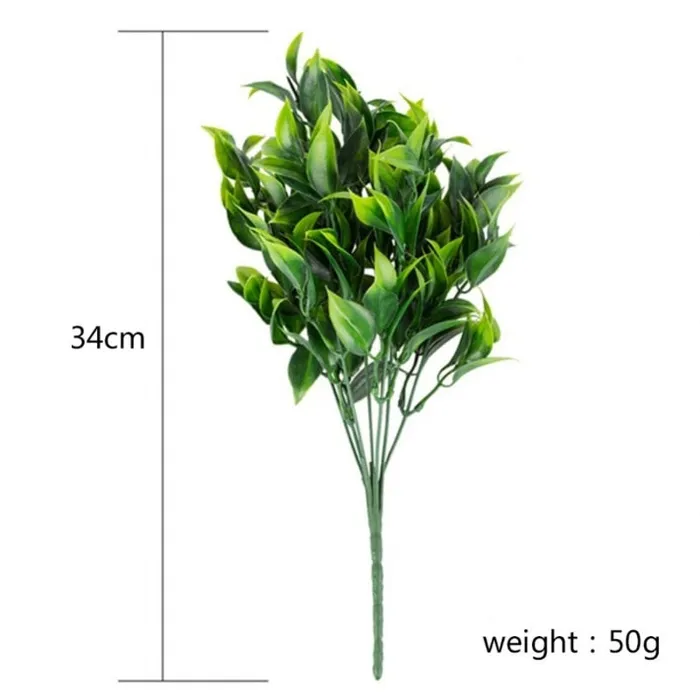 ShhhOb Male Sex Toys Green medium sized artificial plant 7 forks of foliage with approx 35 leaves