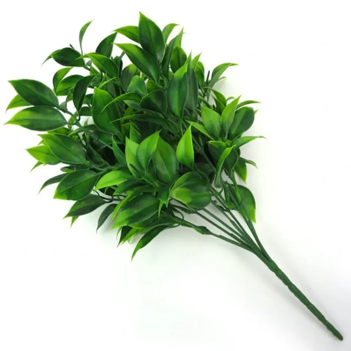 ShhhOb Male Sex Toys Green medium sized artificial plant 7 forks of foliage with approx 35 leaves