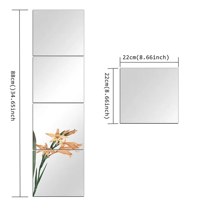 ShhhOb Mirror tiles real glass self adhesive set of 4 Dildos