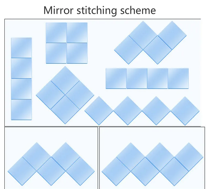 ShhhOb Mirror tiles real glass self adhesive set of 4 Dildos